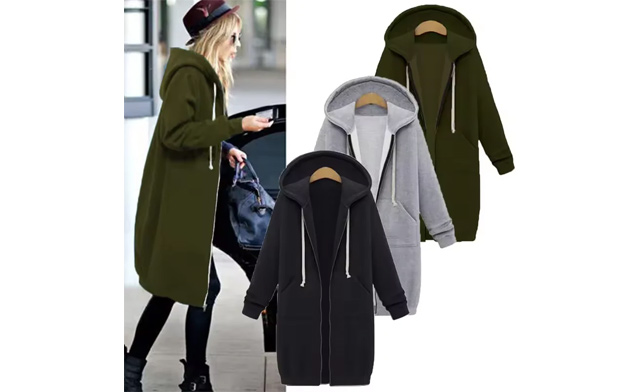 Image of $29.99 for a Women's Loose Hooded Autumn/Winter Jacket (a $99.99 Value)
