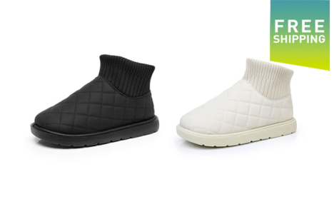 $33.99 for Retro Diamond-Patterned Ankle Boots (a $69.99 Value)