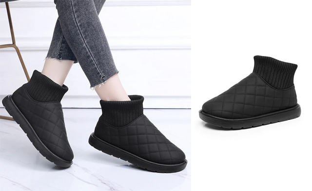 Image of $33.99 for Retro Diamond-Patterned Ankle Boots (a $69.99 Value)