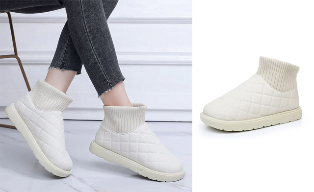 Image of $33.99 for Retro Diamond-Patterned Ankle Boots (a $69.99 Value)