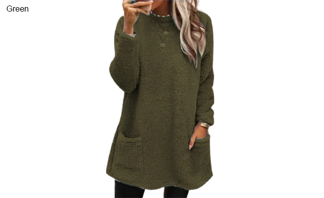 Image of $27.99 for Plush Long-Sleeve Pocket Sweatshirt (a $59.99 Value)