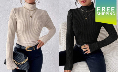 $26.99 for a Women's Turtleneck Top (a $79.99 Value)