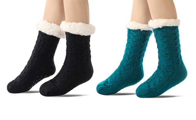 Image of $19 for Women's Sherpa Fleece Slipper Socks with Grippers (a $27.99 Value)