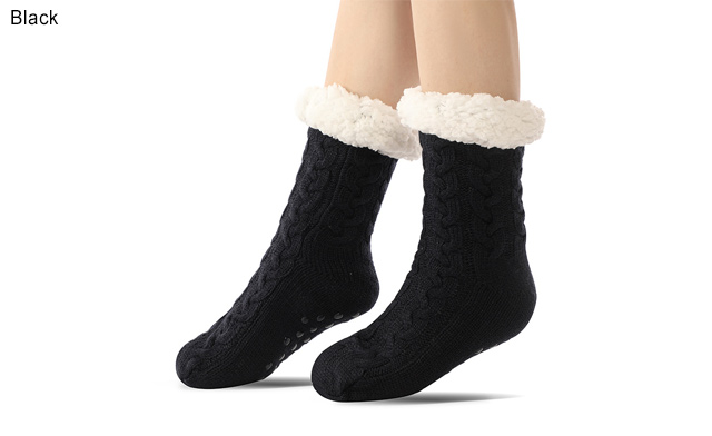 Image of $19 for Women's Sherpa Fleece Slipper Socks with Grippers (a $27.99 Value)