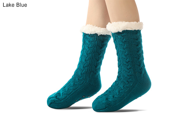 Image of $19 for Women's Sherpa Fleece Slipper Socks with Grippers (a $27.99 Value)