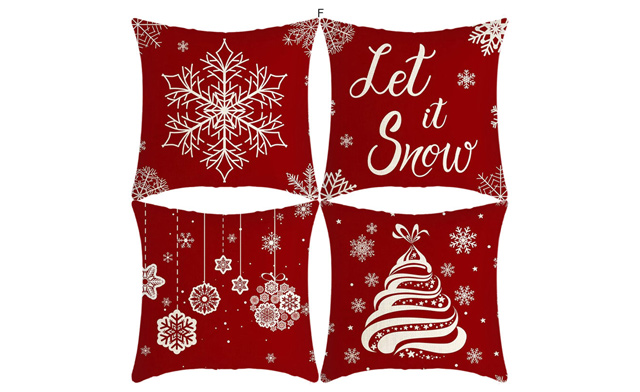 Image of $24 for 4 Merry Christmas Throw Pillow Covers - 18 x 18 Inches (a $52 Value)
