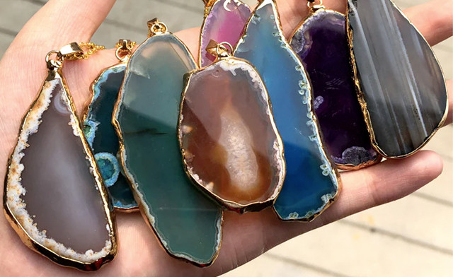 Image of $21 for a 4-Pack of Natural Crystal Pendants (an $80 Value)