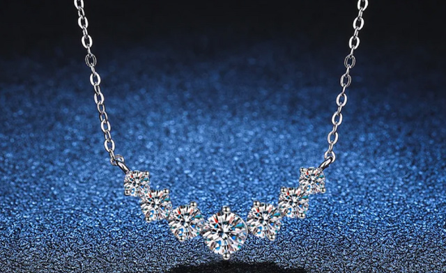 Image of $69 & Up for an Oval Moissanite Pendant Necklace with Certificate (a $139.99 Value)