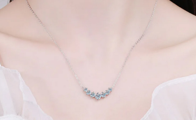 Image of $69 & Up for an Oval Moissanite Pendant Necklace with Certificate (a $139.99 Value)
