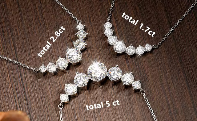 Image of $69 & Up for an Oval Moissanite Pendant Necklace with Certificate (a $139.99 Value)