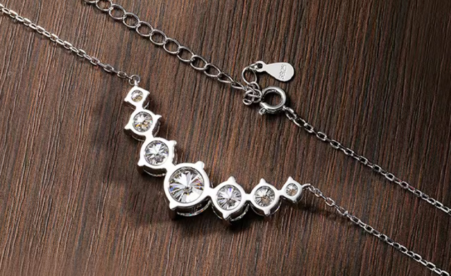 Image of $69 & Up for an Oval Moissanite Pendant Necklace with Certificate (a $139.99 Value)