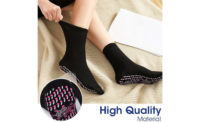 Image of $16 for 3 Pairs of Self-Heating Tourmaline Acupressure Socks (a $19.99 Value)