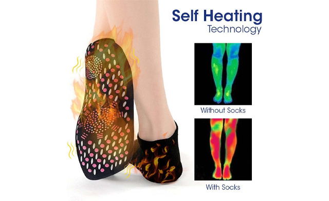 Image of $16 for 3 Pairs of Self-Heating Tourmaline Acupressure Socks (a $19.99 Value)