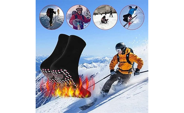 Image of $16 for 3 Pairs of Self-Heating Tourmaline Acupressure Socks (a $19.99 Value)