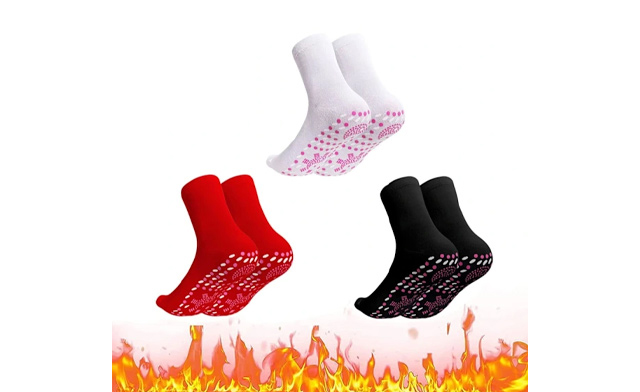 Image of $16 for 3 Pairs of Self-Heating Tourmaline Acupressure Socks (a $19.99 Value)