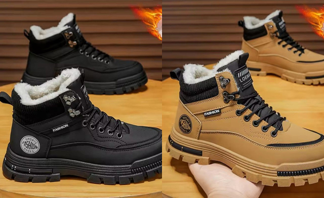 Image of $49 for Men's Fleece-Lined Winter High-Top Boots (a $109.99 Value)