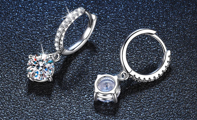 Image of $49 & Up for Moissanite Drop Earrings - S925 Sterling Silver