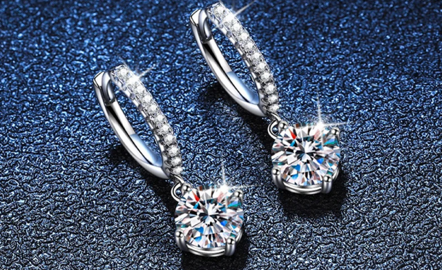 Image of $49 & Up for Moissanite Drop Earrings - S925 Sterling Silver