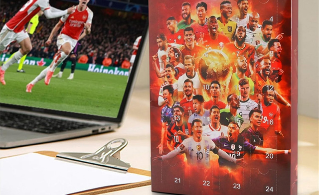 Image of $31 for a 2025 Christmas Soccer Characters Advent Calendar (a $34.99 Value)