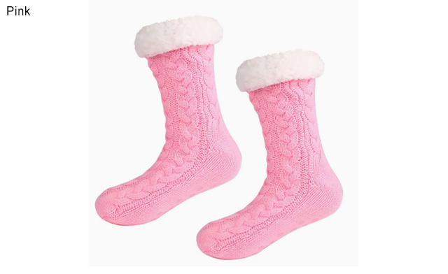Image of $21 for Women's Sherpa Fleece Slipper Socks with Grippers (a $27.99 Value)