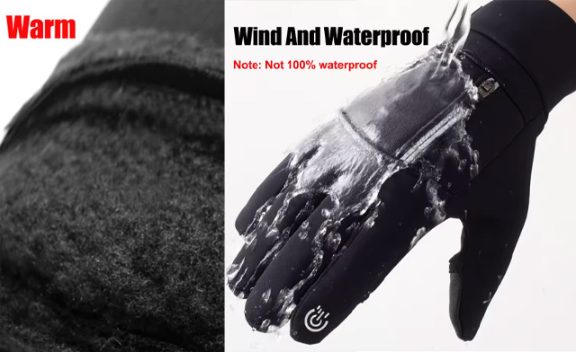 Image of $25 for Waterproof Winter Touchscreen Gloves with Flip-Top Fingers (a $48.99 Value)