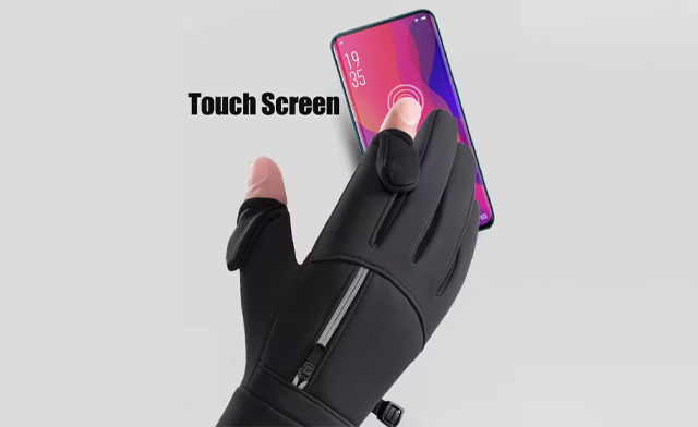Image of $25 for Waterproof Winter Touchscreen Gloves with Flip-Top Fingers (a $48.99 Value)