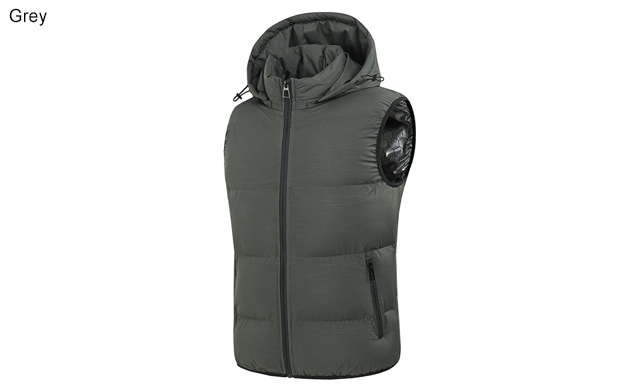 Image of $61 for a Men's Sleeveless Hooded Vest with Detachable Hat (a $79.99 Value)