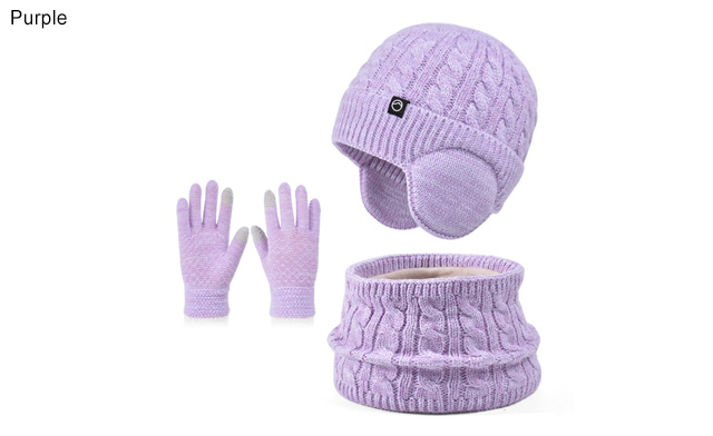 Image of $26 for a 3-Piece Kids Winter Hat, Scarf & Gloves Set (a $39.99 Value)