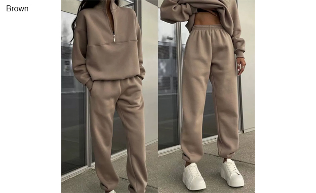 Image of $48 for Women's Casual Tracksuit Set with Elastic Waist Pants (a $68.99 Value)