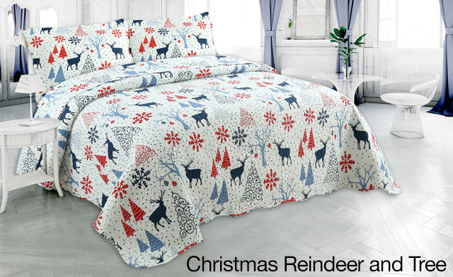 Image of Up to 69% off Pinsonic 3-Piece Quilt Sets Featuring 7 Unique Christmas Designs
