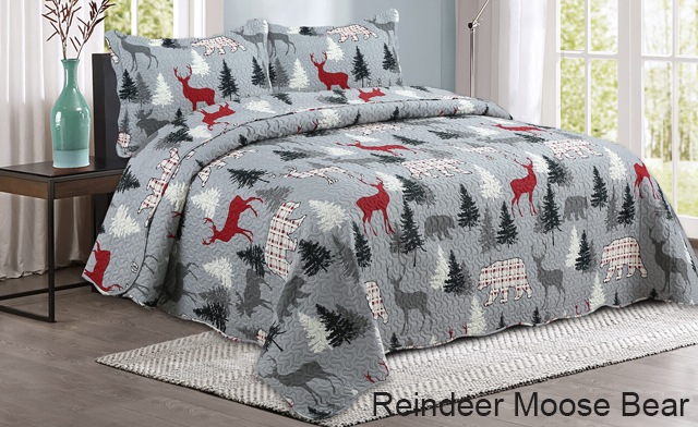 Image of Up to 69% off Pinsonic 3-Piece Quilt Sets Featuring 7 Unique Christmas Designs