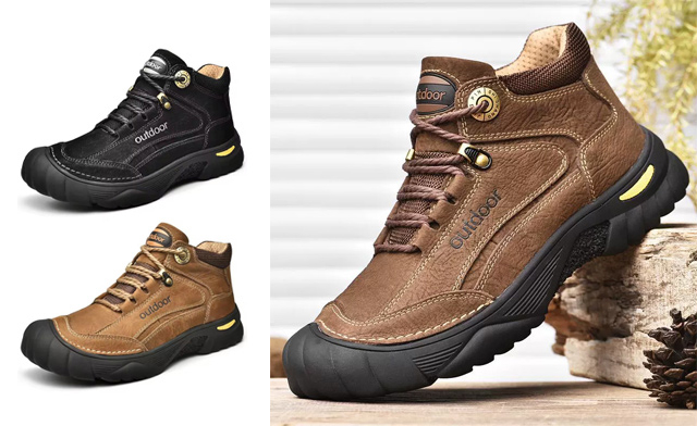 Image of $85 for Men's PU Leather Warm Winter Boots (a $129.99 Value)