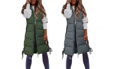 $55 for a Women's Fleece Long Vest Jacket with Hood & Pockets (an $89.99 Value)