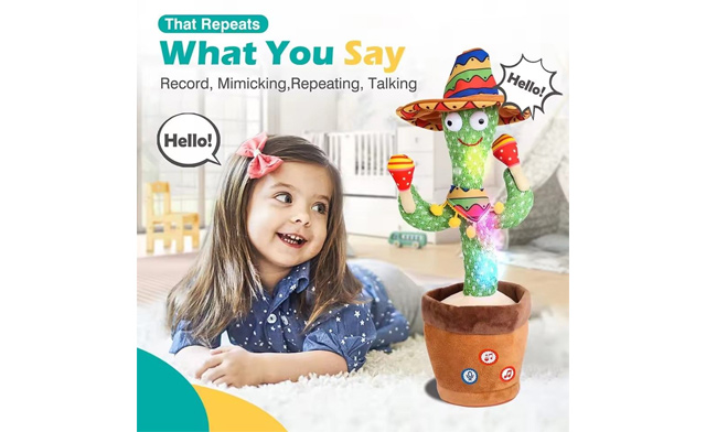 Image of $24 for a Kid's Talking Dancing Cactus Toy (a $39.99 Value)