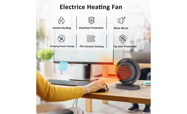 Image of $38 for a Mini Electric Hot Air Fan Heater (a $64.99 Value)