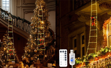 $26.99 for a Christmas LED Ladder Hanging Light Decoration (a $59.99 Value)