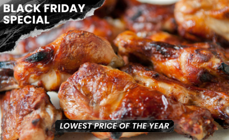 PRICE DROP! $39.99 for 8 lbs of Rotisserie Style Chicken Wings (a $55 Value)