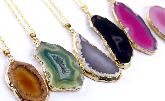Image of $20 for a 4-Pack of Natural Crystal Pendants (an $80 Value)