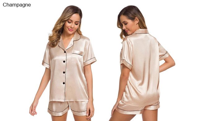 Image of $22 for a Women's Silk Satin Pyjama Set (a $59.99 Value)