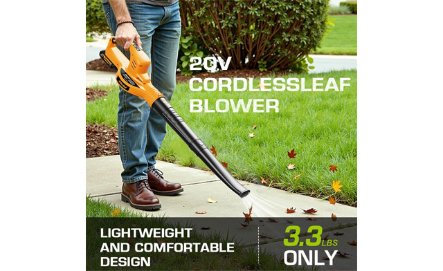 Image of $38 for a 20V Cordless Leaf Blower with 2 Batteries and Charger (an $89.99 Value)
