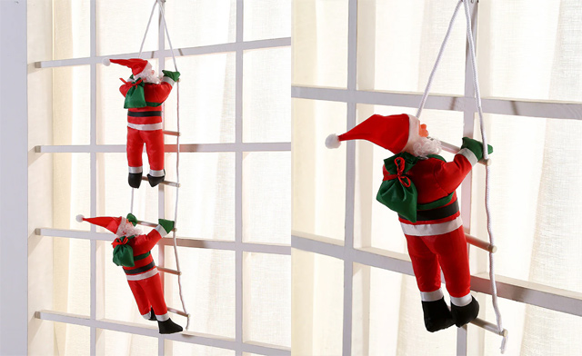 Image of $17.99 & Up a Santa Doll Ladder Window Display (a $39.99 Value)