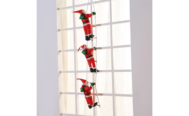 Image of $17.99 & Up a Santa Doll Ladder Window Display (a $39.99 Value)