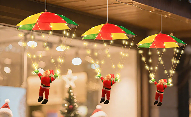 Image of $33.99 for a Christmas Skydiving Santa String Light Decoration (a $44.99 Value)