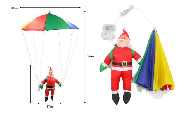 Image of $33.99 for a Christmas Skydiving Santa String Light Decoration (a $44.99 Value)
