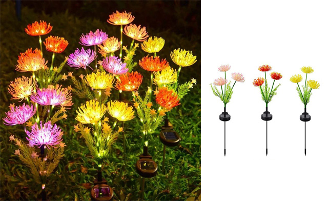 Image of $24.99 for Outdoor LED Solar Powered Flower Lights (a $44.99 Value)
