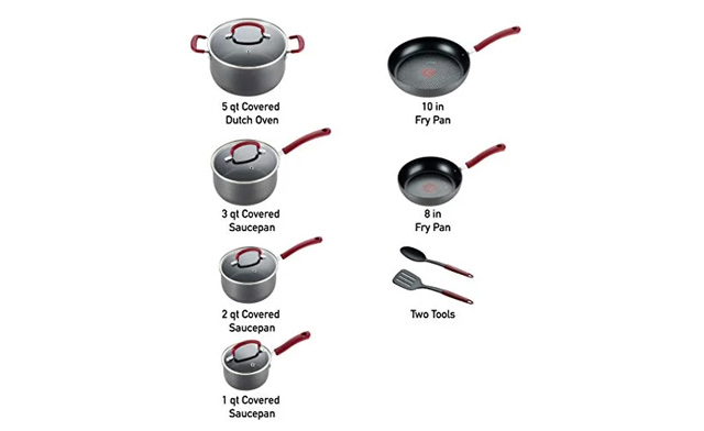 Image of $139 for a T-fal Ultimate Hard Anodized Nonstick Cookware 12-Piece Set (a $364.89 Value)