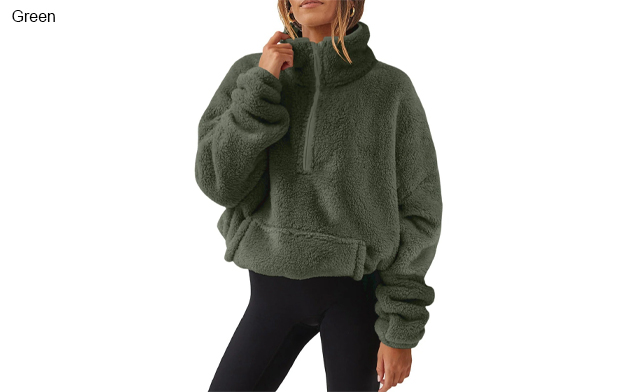 Image of $29.99 for Women’s Plush Half-Zip Sweatshirt (a $79.99 Value)