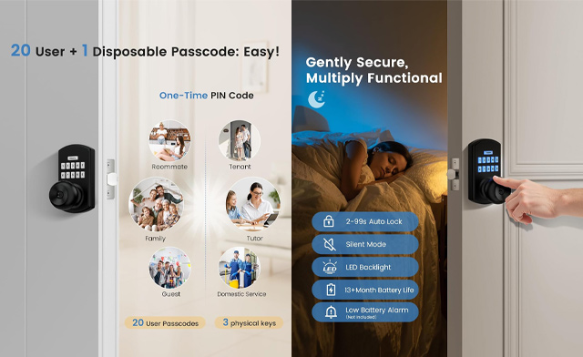 Image of $28.99 for a HIDALIFE Smart Door Lock with Keypad (an $89.99 Value)