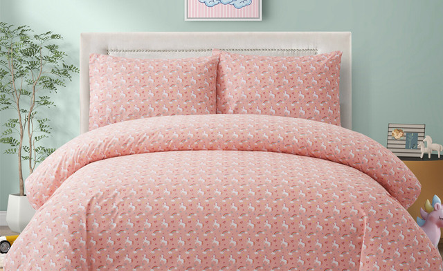 Image of Up to 70% off a Kid's Cotton Printed Duvet Cover and Pillowcase Set