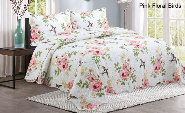 Image of Up to 75% off an Elegant Pinsonic Printed Reversible Quilt Set